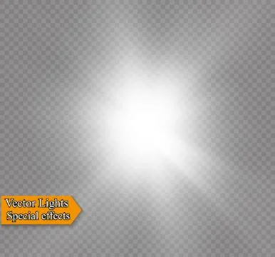 Star on a transparent background,light effect,vector illustration. burst with Stock Illustration