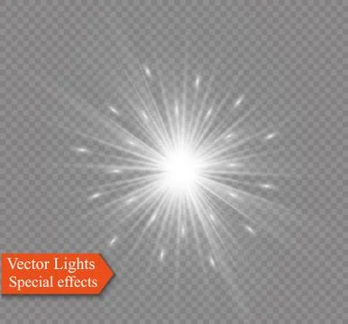 Star on a transparent background,light effect,vector illustration. burst with Stock Illustration