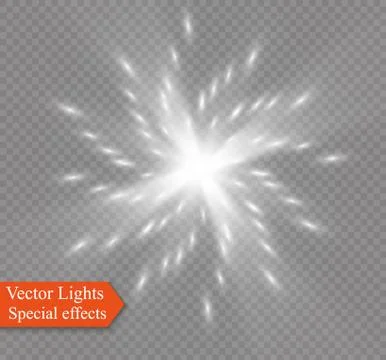 Star on a transparent background,light effect,vector illustration. burst with Stock Illustration