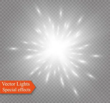 Star on a transparent background,light effect,vector illustration. burst with Stock Illustration