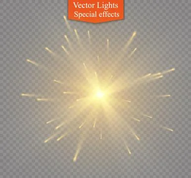 Star on a transparent background,light effect,vector illustration. burst with Stock Illustration