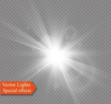 Star on a transparent background,light effect,vector illustration. burst with Stock Illustration