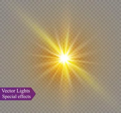 Star on a transparent background,light effect,vector illustration. burst with Stock Illustration