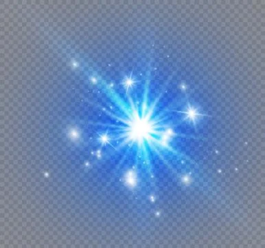 Star on a transparent background,light effect,vector illustration. burst with Stock Illustration