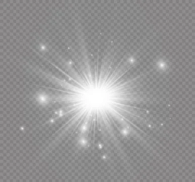 Star on a transparent background,light effect,vector illustration. burst with Illustrazione stock