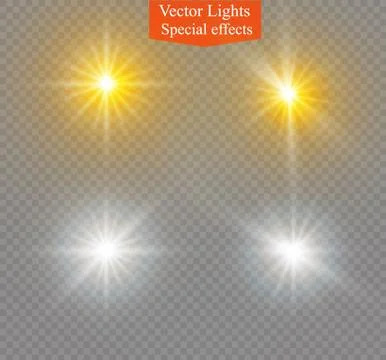 Star on a transparent background,light effect,vector illustration. burst with Stock Illustration