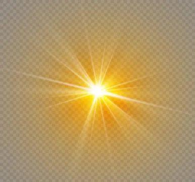 Star on a transparent background,light effect,vector illustration. burst with Stock Illustration