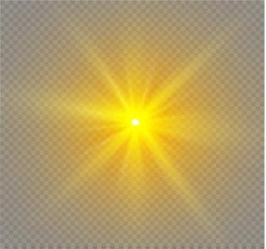 Star on a transparent background,light effect,vector illustration. burst with Stock Illustration