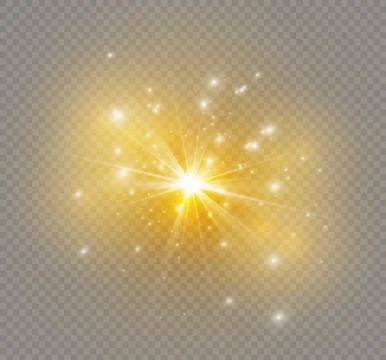 Star on a transparent background,light effect,vector illustration. burst with Stock Illustration