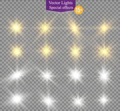 Star on a transparent background,light effect,vector illustration. burst with Stock Illustration