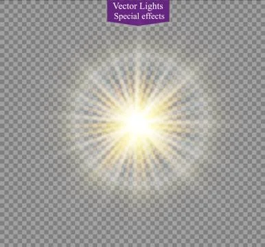 Star on a transparent background,light effect,vector illustration. burst with Stock Illustration