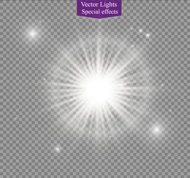 Star on a transparent background,light effect,vector illustration. burst with Stock Illustration