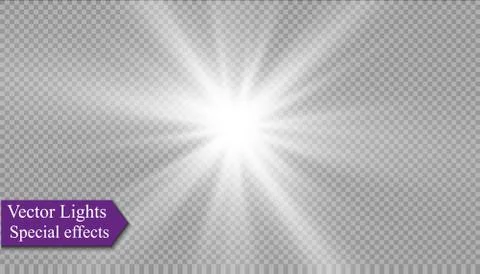 Star on a transparent background,light effect,vector illustration. burst with Stock Illustration