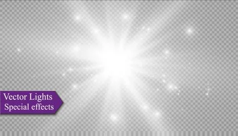 Star on a transparent background,light effect,vector illustration. burst with Stock Illustration