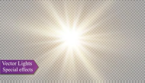 Star on a transparent background,light effect,vector illustration. burst with Stock Illustration