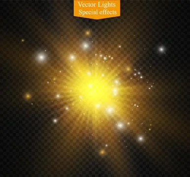Star on a transparent background,light effect,vector illustration. burst with Stock Illustration