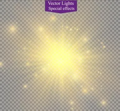 Star on a transparent background,light effect,vector illustration. burst with Stock Illustration