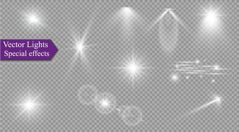 Star on a transparent background,light effect,vector illustration. burst with Stock Illustration