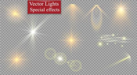 Star on a transparent background,light effect,vector illustration. burst with Illustrazione stock