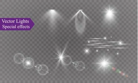 Star on a transparent background,light effect,vector illustration. burst with Stock Illustration