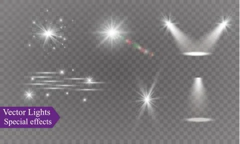 Star on a transparent background,light effect,vector illustration. burst with Stock Illustration