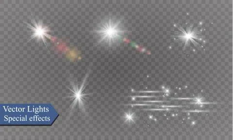 Star on a transparent background,light effect,vector illustration. burst with Stock Illustration