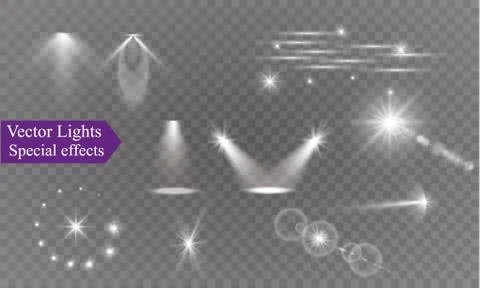 Star on a transparent background,light effect,vector illustration. burst with Illustrazione stock