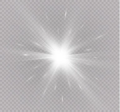Star on a transparent background,light effect,vector illustration. burst with Stock Illustration