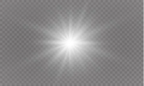 Star on a transparent background,light effect,vector illustration. burst with Stock Illustration