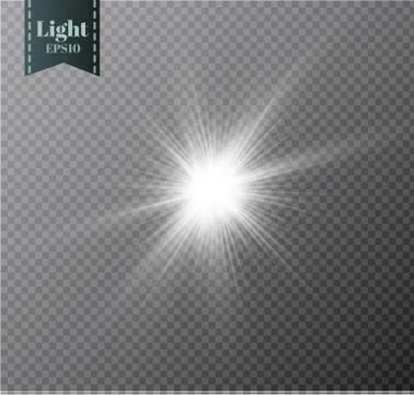 Star on a transparent background,light effect,vector illustration. burst with Stock Illustration