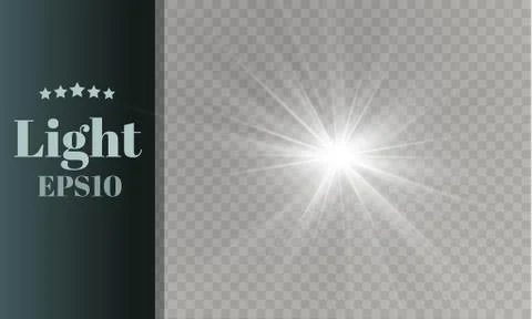 Star on a transparent background,light effect,vector illustration. burst with Stock Illustration