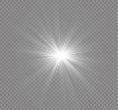 Star on a transparent background,light effect,vector illustration. burst with Stock Illustration
