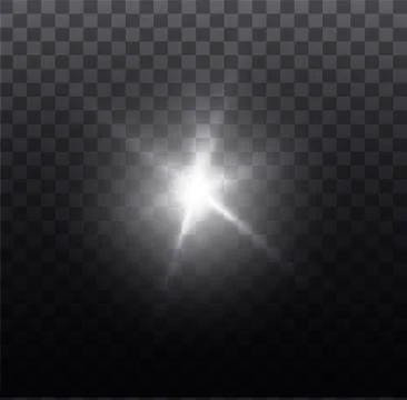 Star on a transparent background,light effect,vector illustration. burst with Stock Illustration