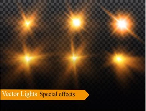 Star on a transparent background,light effect,vector illustration. burst with Stock Illustration