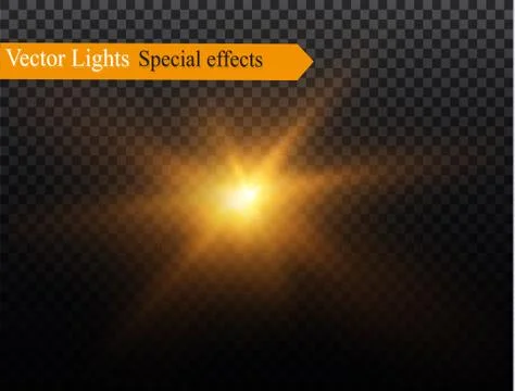 Star on a transparent background,light effect,vector illustration. burst with Stock Illustration
