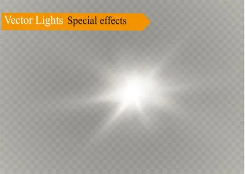 Star on a transparent background,light effect,vector illustration. burst with Stock Illustration