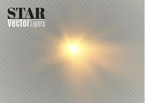 Star on a transparent background,light effect,vector illustration. burst with Stock Illustration