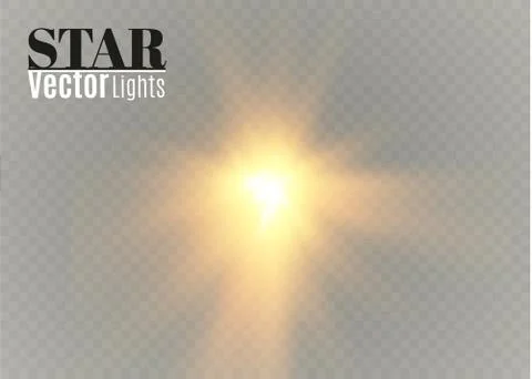 Star on a transparent background,light effect,vector illustration. burst with Stock Illustration