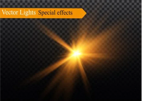 Star on a transparent background,light effect,vector illustration. burst with Stock Illustration