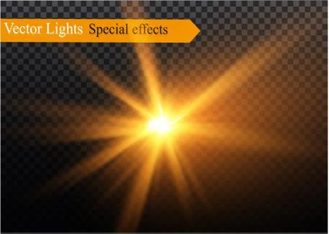 Star on a transparent background,light effect,vector illustration. burst with Stock Illustration