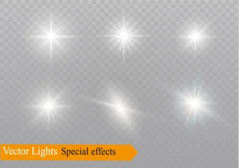 Star on a transparent background,light effect,vector illustration. burst with Stock Illustration