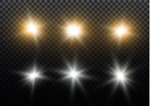 Star on a transparent background,light effect,vector illustration. burst with Stock Illustration
