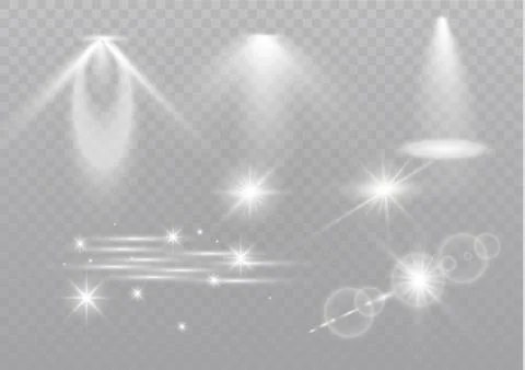 Star on a transparent background,light effect,vector illustration. burst with Stock Illustration
