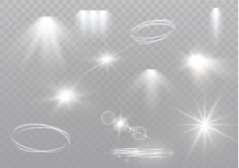 Star on a transparent background,light effect,vector illustration. burst with Stock Illustration