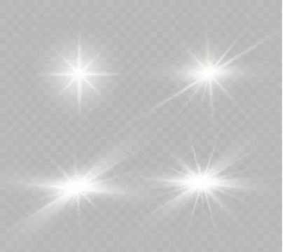 Star on a transparent background,light effect,vector illustration. burst with Stock Illustration