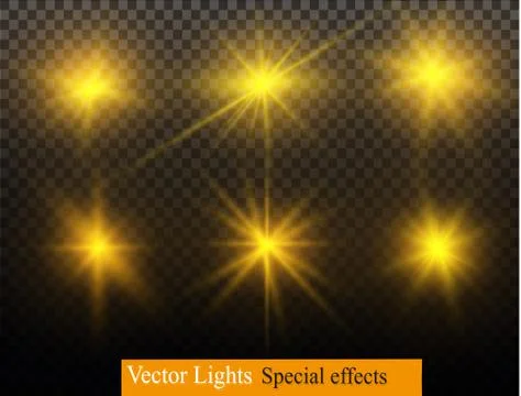 Star on a transparent background,light effect,vector illustration. burst with Stock Illustration