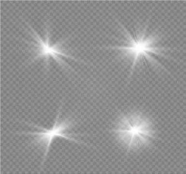 Star on a transparent background,light effect,vector illustration. burst with Stock Illustration