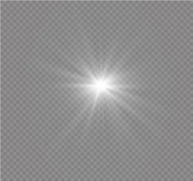 Star on a transparent background,light effect,vector illustration. burst with Stock Illustration