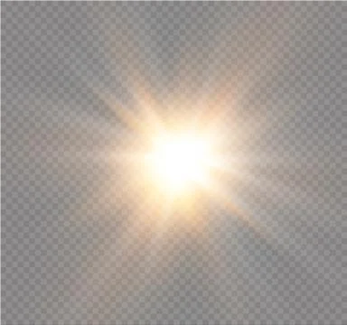 Star on a transparent background,light effect,vector illustration. burst with Stock Illustration