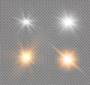 Star on a transparent background,light effect,vector illustration. burst with Stock Illustration